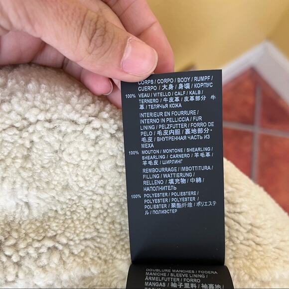 Saint Laurent Red Suede Boyfriend Shearling Jacket NWT XLarge - Picture 10 of 11